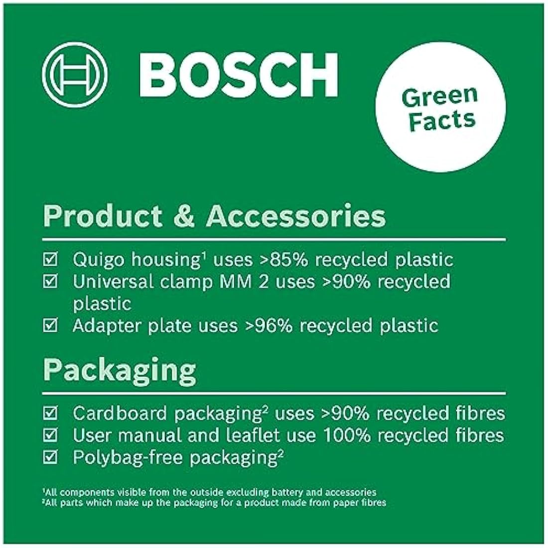 Bosch Cross line Laser Quigo with Universal clamp MM 2 (Easy and Precise Alignment with Flexible Positioning of The Tool Thanks to The Universal clamp, in E-Commerce Cardboard Box)