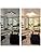 Allesgute 4 Way LED Ceiling Spot Fittings Square Kitchen Brushed Chrome Spotlights Ceiling Mounted, with 4 X GU10 Bulbs Warm White 3000K 5W