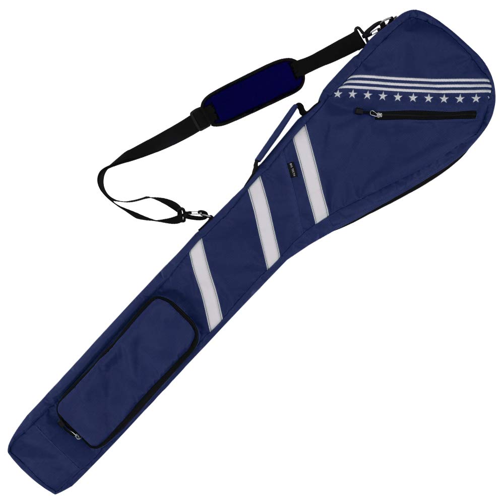 BIG TEETH Golf Carry Bag Lightweight Travel Bag Case Golf Club Sunday Bag Waterproof Multi Colors (Blue)