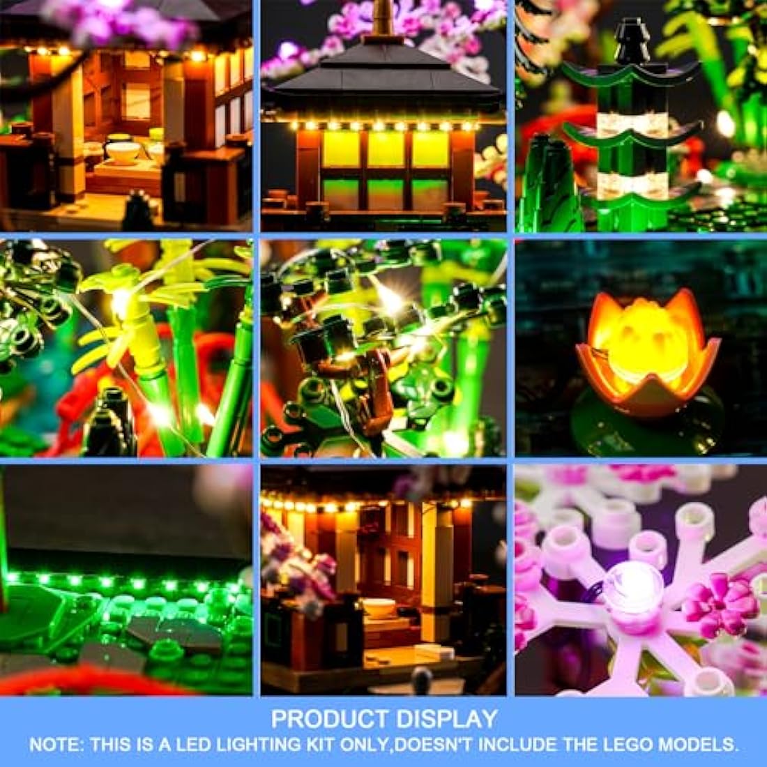 Led Light Kit for Lego Tranquil Garden, Led Lighting Set for Lego 10315 Tranquil Garden Botanical Zen Garden Kit Japanese Zen Gardens - Not Include Models, Just Light Kit (Standard Version)