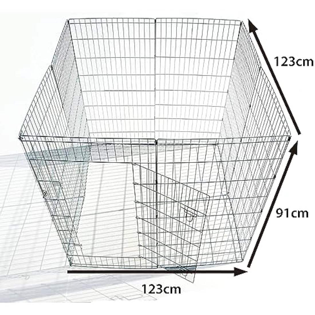 Ellie-Bo Easy-Up 8 Piece Foldable Portable Dog Puppy Play Pen with Door for Indoor/Outdoor Use 91cm High, Rabbit, Cat, Guinea Pigs