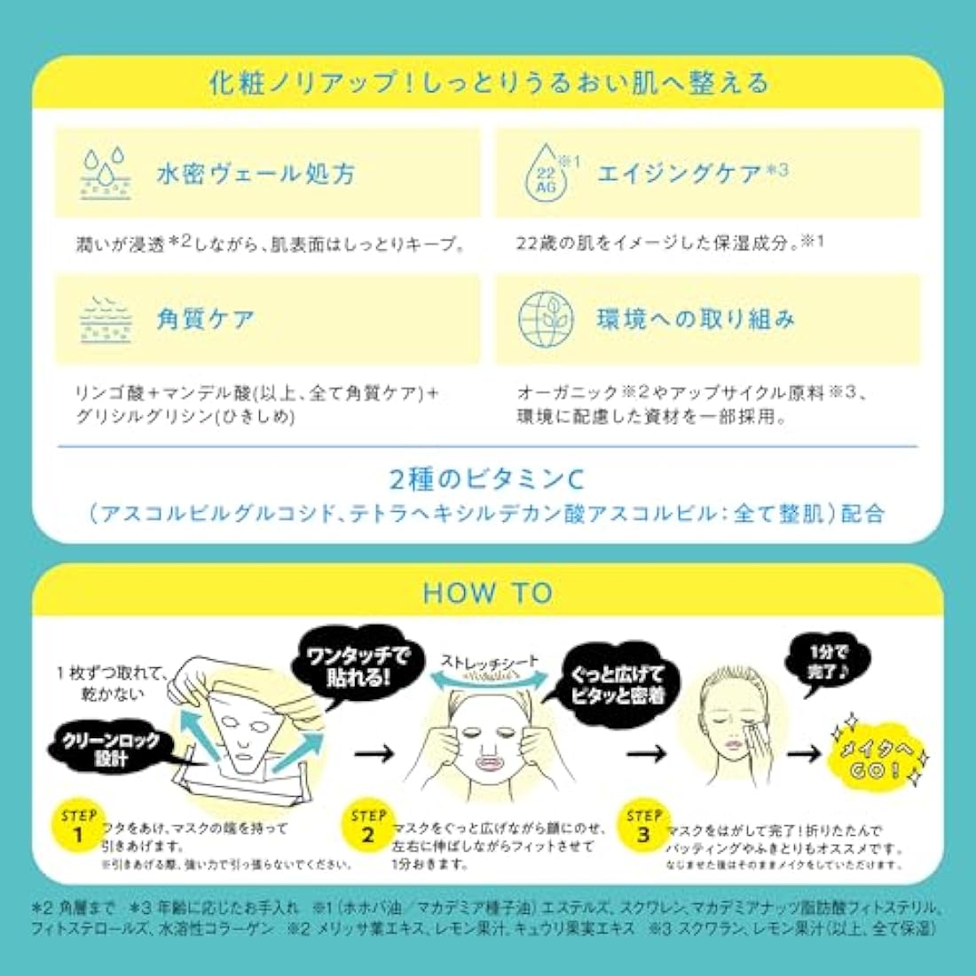 Saborino Face Sheet Mask, Eye Sheet, Refreshing Fruity Type N - 32 Sheets