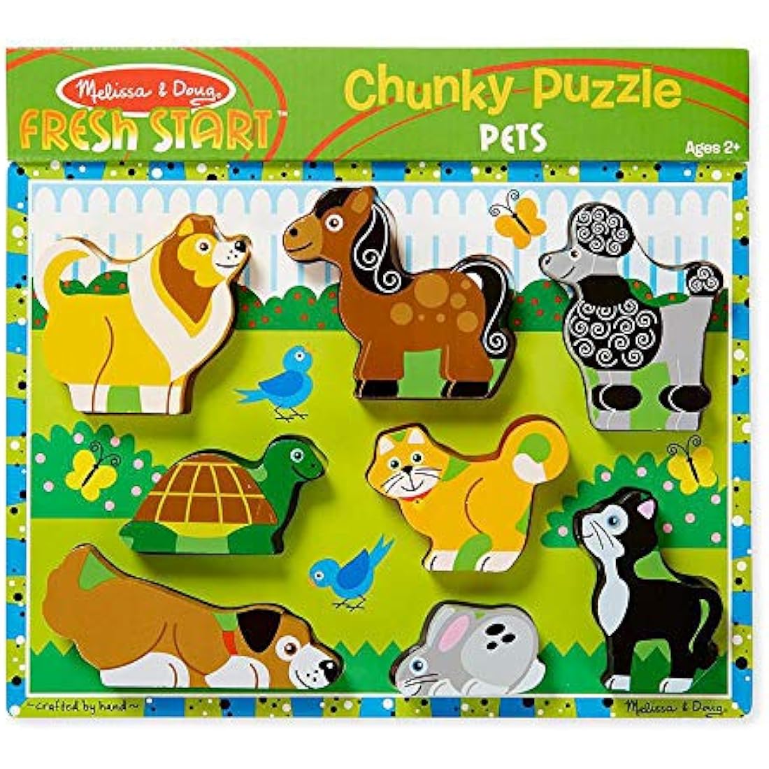 Melissa & Doug 13724 Pets Chunky Puzzle, Wooden Toy, 2+, Gift For Boy Or Girl, Multicolour