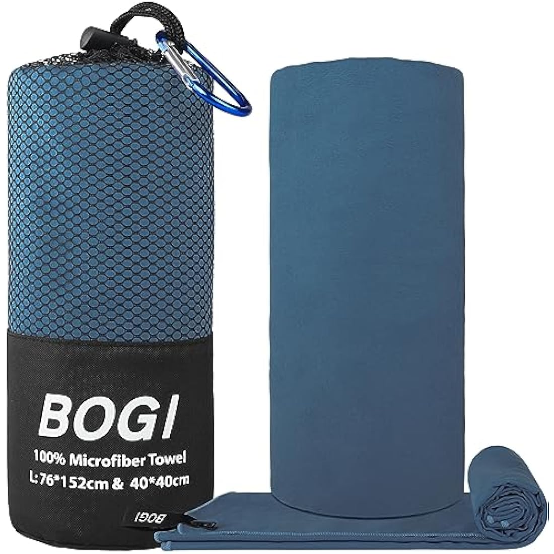 BOGI Microfibre Travel Towel, Quick Dry & Super Absorbent, Soft Lightweight Gym Towel for Beach Sports, Swimming, Yoga, Camping & Hiking