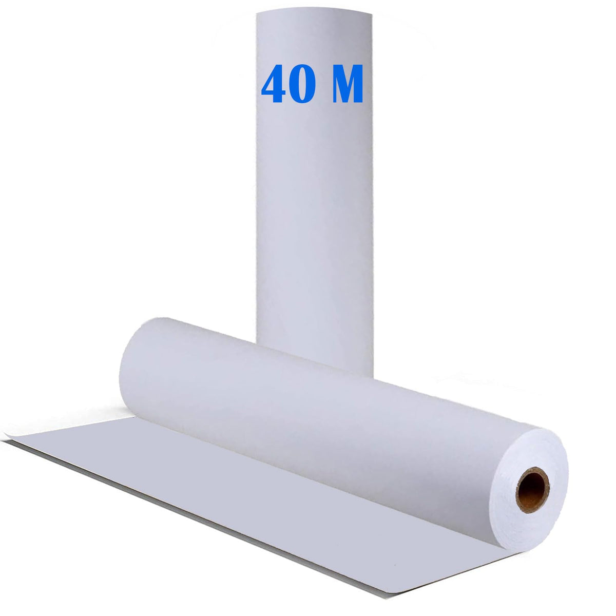 Drawing Paper Roll, White Arts Paper Roll, 44cm x 40m Recycled Wrapping Paper Easel Paper Painting Sketching for Toddlers Children Kids Students,1PC