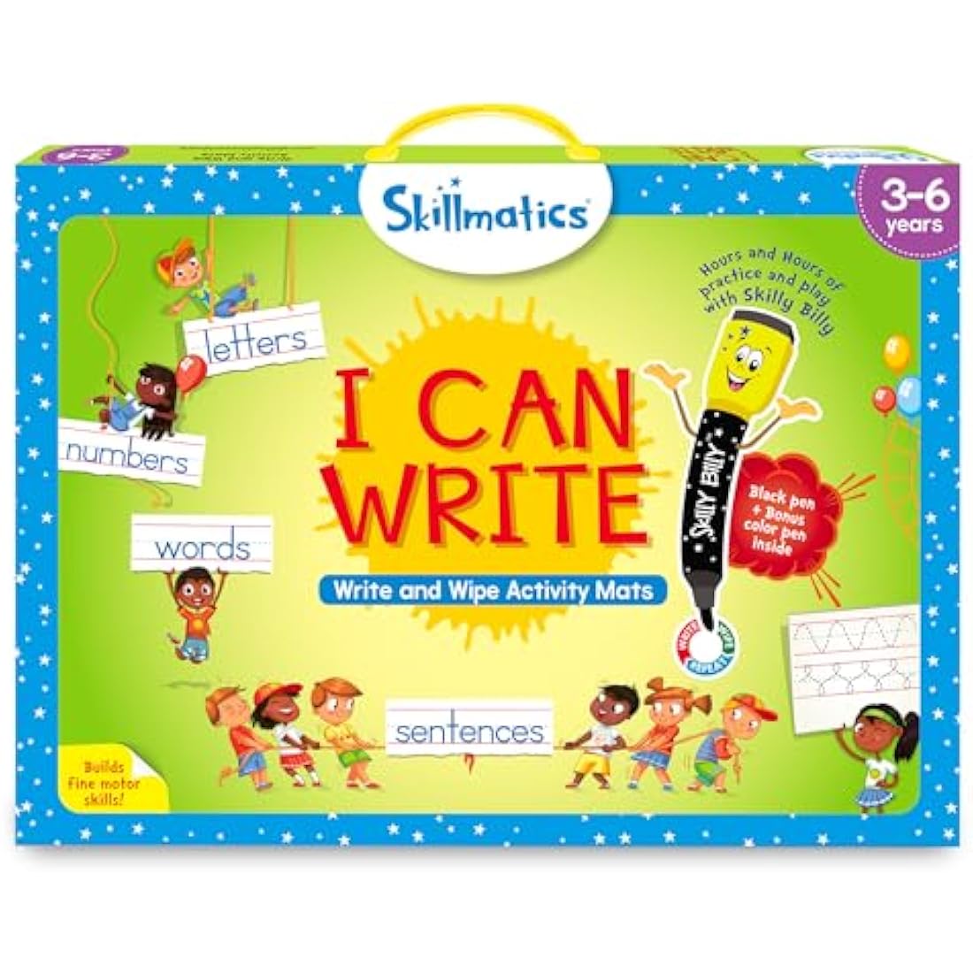 Skillmatics I Can Write - Reusable Preschool Learning Activities, Educational Toy and Game, Back to School Supplies, Gifts for Students, Kids, Toddlers Ages 3, 4, 5, 6
