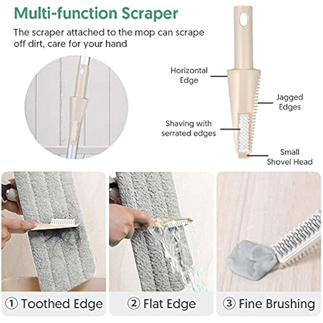 Spray Mop for Floor Cleaning, ILAVCOOL Microfiber Floor Mop with 3 Reusable Pads 550ML Refillable Bottle for Cleaning Laminate, Tile, Wood, Hardwood