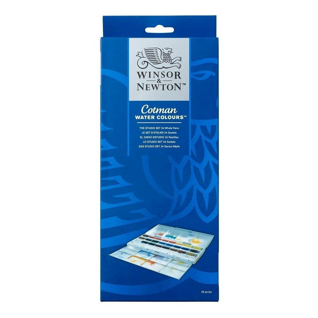 Winsor & Newton, Cotman Watercolour, 'Whole Pan Studio Set' , 24 x Whole Pans.