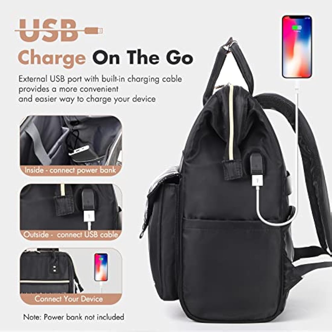 Lekesky Backpack Womens Travel Backpack Extra Large Rucksack Bag for Women Men Overnight Backpack Weekender Backpack,17.3" Backpack,Black