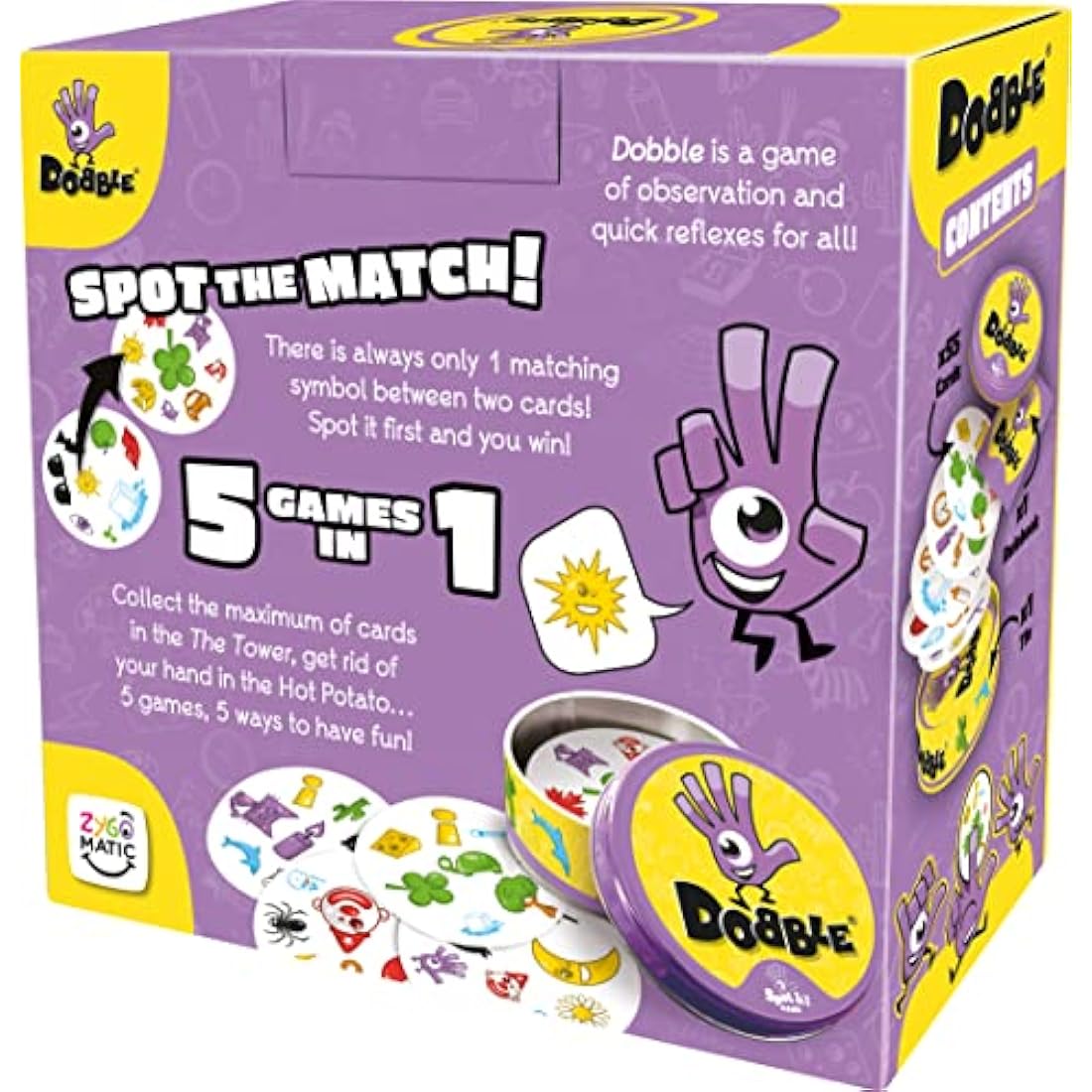 Asmodee | Dobble | Kids Card Game | Ages 6+ | 2-8 Players | 15 Minutes Playing Time