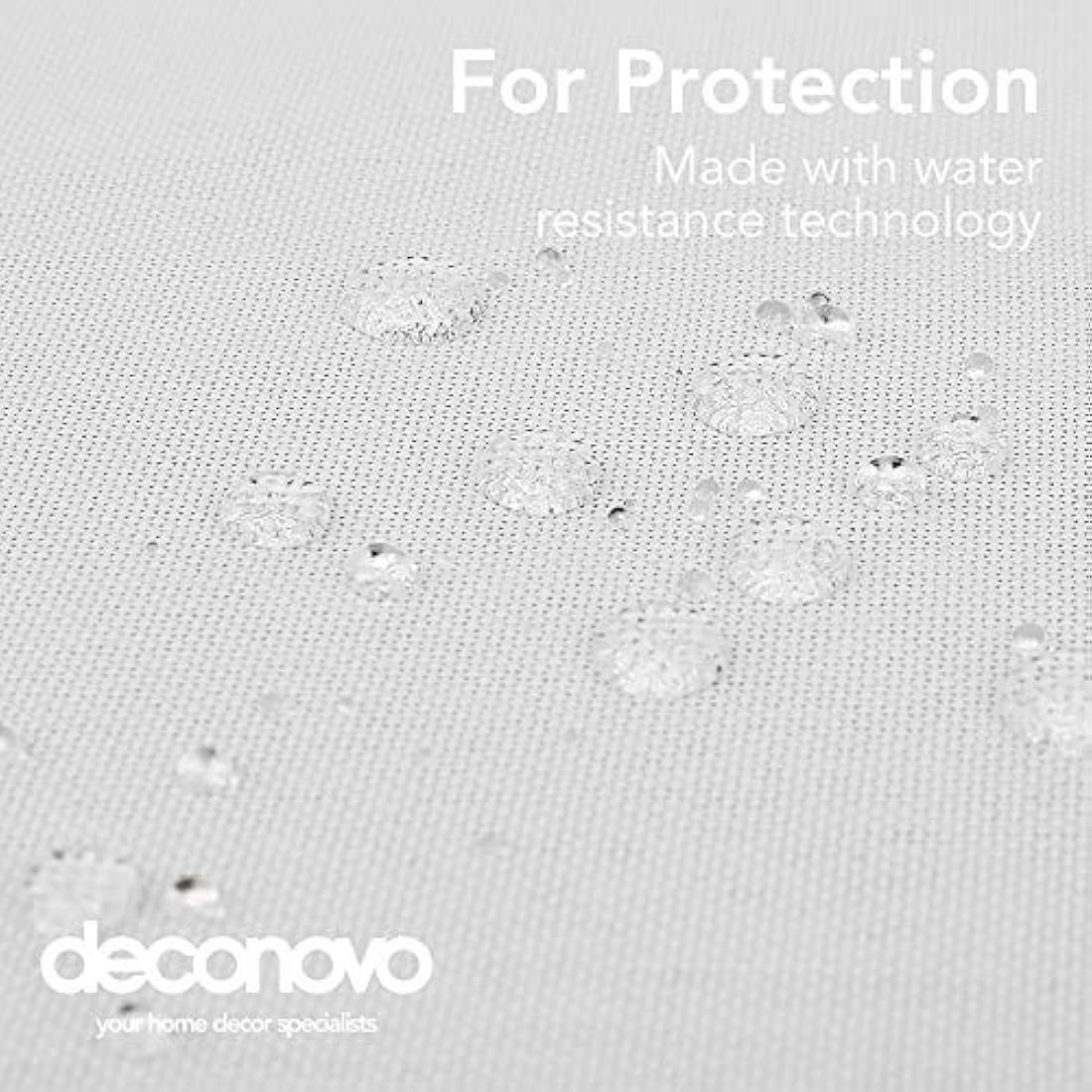 Deconovo Solid Faux Linen Rectangle Tablecloth Water Resistant Table Cloth for Wedding 51x63in(130x160cm) White