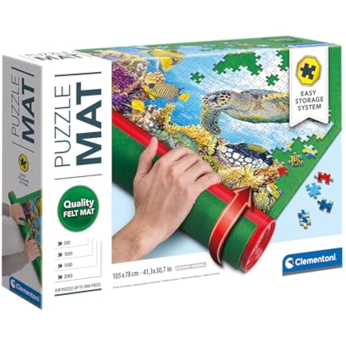Clementoni- Puzzle Mat: Keep Pieces Together & Build Anywhere, Easily and Safely Store Your Puzzle (18+ Months)