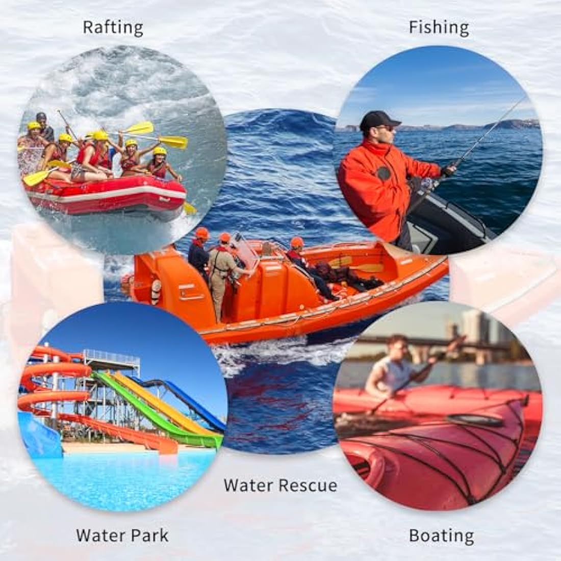 NewDoar 12KN Marine Floating Rope 10mm(3/8in) Accessory Cord Equipment 33FT(10M) 66FT(20M) 98FT(30M) Escape Rope for Boating, Camping, Anchoring, Fishing,Tent Canopy-Red/30M