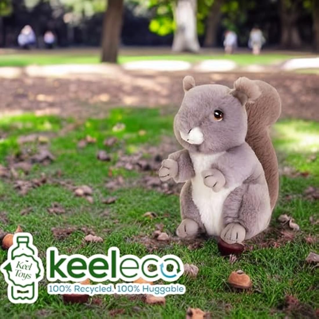 Deluxe Paws Plush Cuddly Soft Eco Toys 100% Recycled (Squirrel)