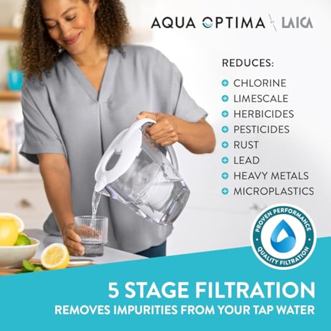 Aqua Optima Evolve+ Water Filter Cartridges 12 Pack - Fits Brita Jugs & Alternative for Maxtra Filters* - Reduces Limescale, Chlorine and Other Impurities - by LAICA (Packaging May Vary)