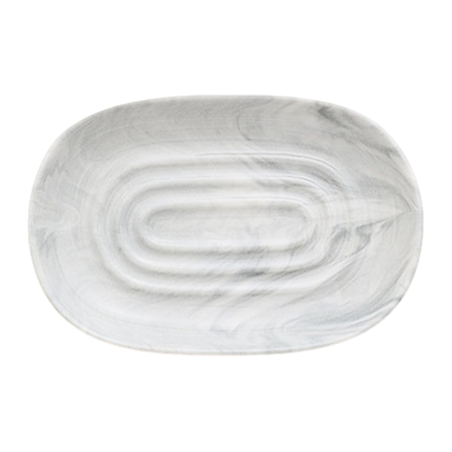 Soap Dish - Homiladi Ceramic Soap Case with Marble Pattern | Marble Tray | Anti-Slip Soap Holder & Tray for Bathroom, Shower, Kitchen Sink