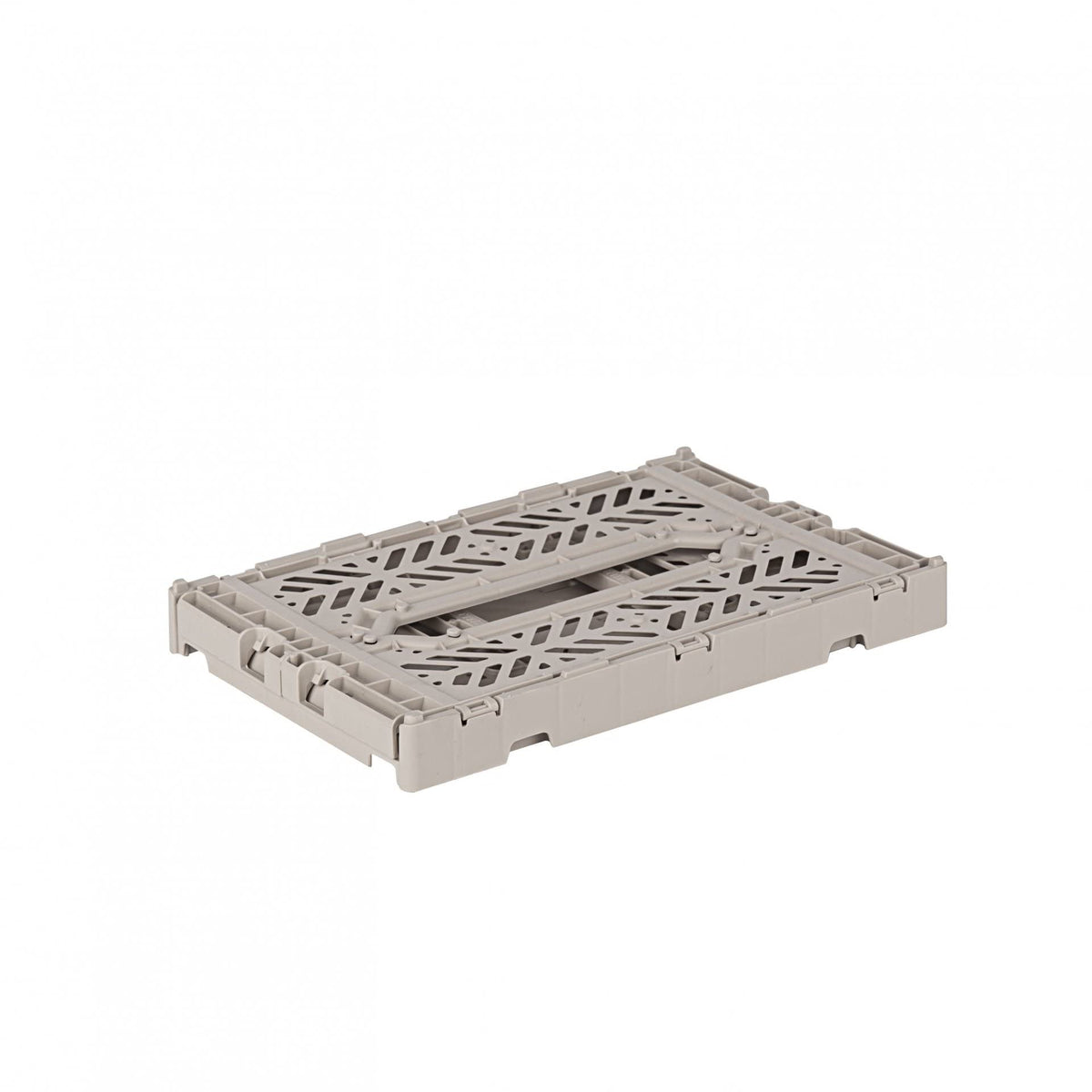 AYKASA Folding Crate, Sturdy Folding Box, Plastic, Stackable, Sand, Mini (27 x 17 x 11 cm)
