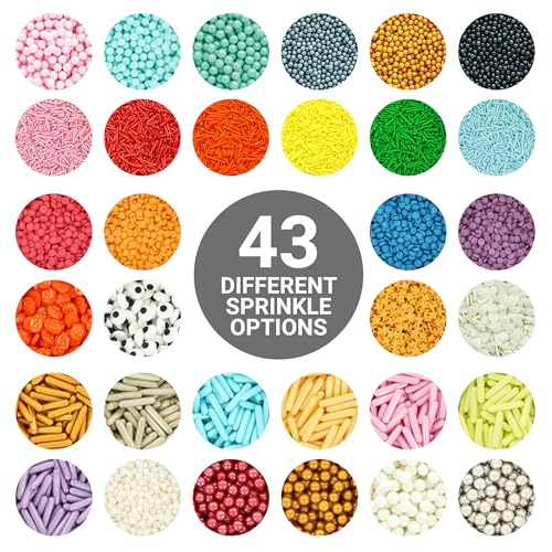 Culpitt Select Edible Shapes, Sugar Decorations for Cakes, Cupcakes, Cookies, Ice Cream, and Desserts, Cake Sprinkles, Edible Cake Decorations