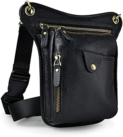 Xieben Leather Drop Leg Bag for Men Women Motorcycle Bike Riding Cycling Multi-Purpose Thigh Waist Fanny Pack Travel Hiking Sports Camping Pouch