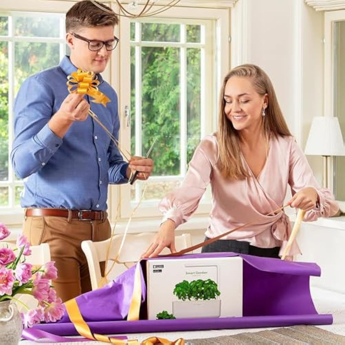 Click and Grow Smart Garden | Easier than Hydroponics growing system | Grow Your Own Kits | Indoor Herb Garden | 3 Basil Pods included, White
