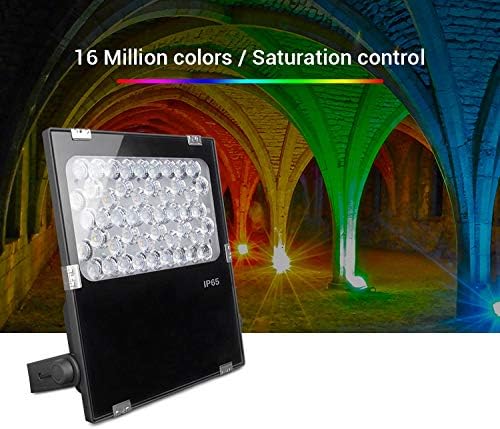 lighteu®, Milight Miboxer 50W AC100~240V Garden Spotlight RGBCCT Multi-Color Change and Color Temperature Adjustable WiFi LED Garden Lawn Light IP66 Waterproof futC06