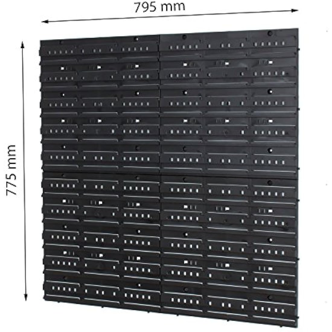 Set of 50 XS and 40 S size IN-Box storage bins and wall mounted louvre