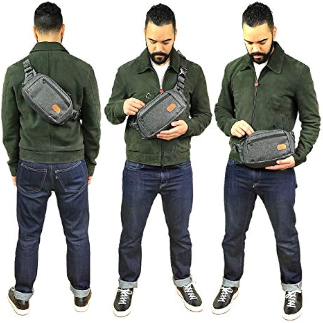 Dendrite-Large Waist Pack (Solid Black)