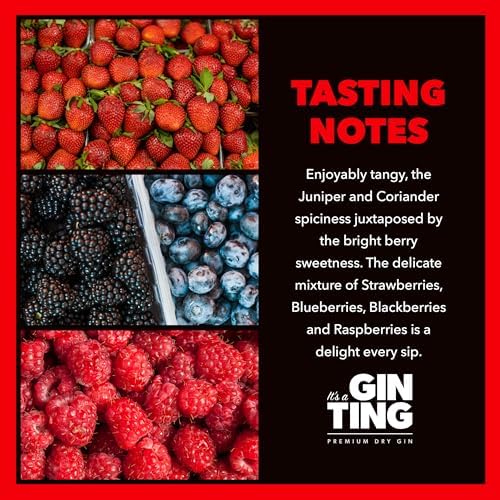 GinTing Berries, Berries, Berries | Flavoured Gin 70cl | London Dry Gin with Delicious Berry and Fruit Gin Twist – Packed with Strawberry, Blueberry, Blackberry & Raspberry Gin Botanicals
