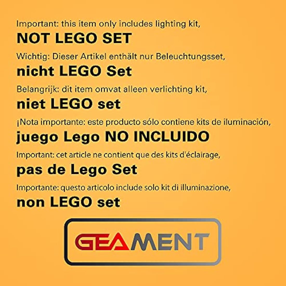 GEAMENT LED Light Kit Compatible with LEGO Himeji Castle - Lighting Set for Architecture 21060 (Building Set Not Included)