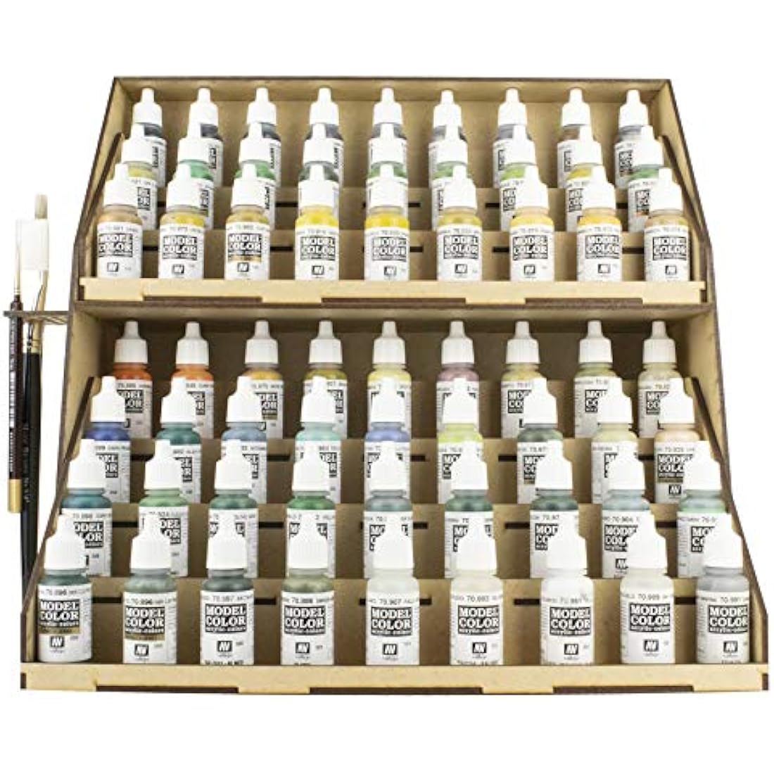 War World Gaming MDF 7-Tier Paint Station Stand for Model Painting – Wargame Miniature Mini Figure Painting Diorama Railway Railroad Modelling Hobbyists