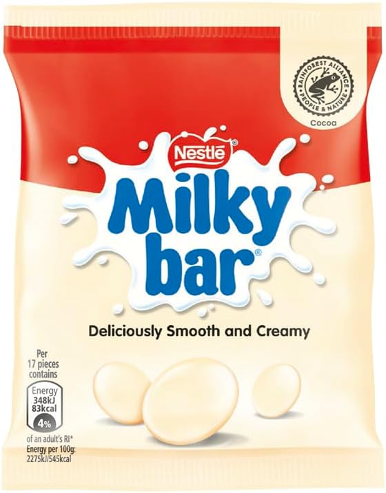 Milkybar White Chocolate Giant Buttons Buttons Sharing Bag Bags, 48 x 30 g White Chocolate 30 g (Pack of 48) 80g