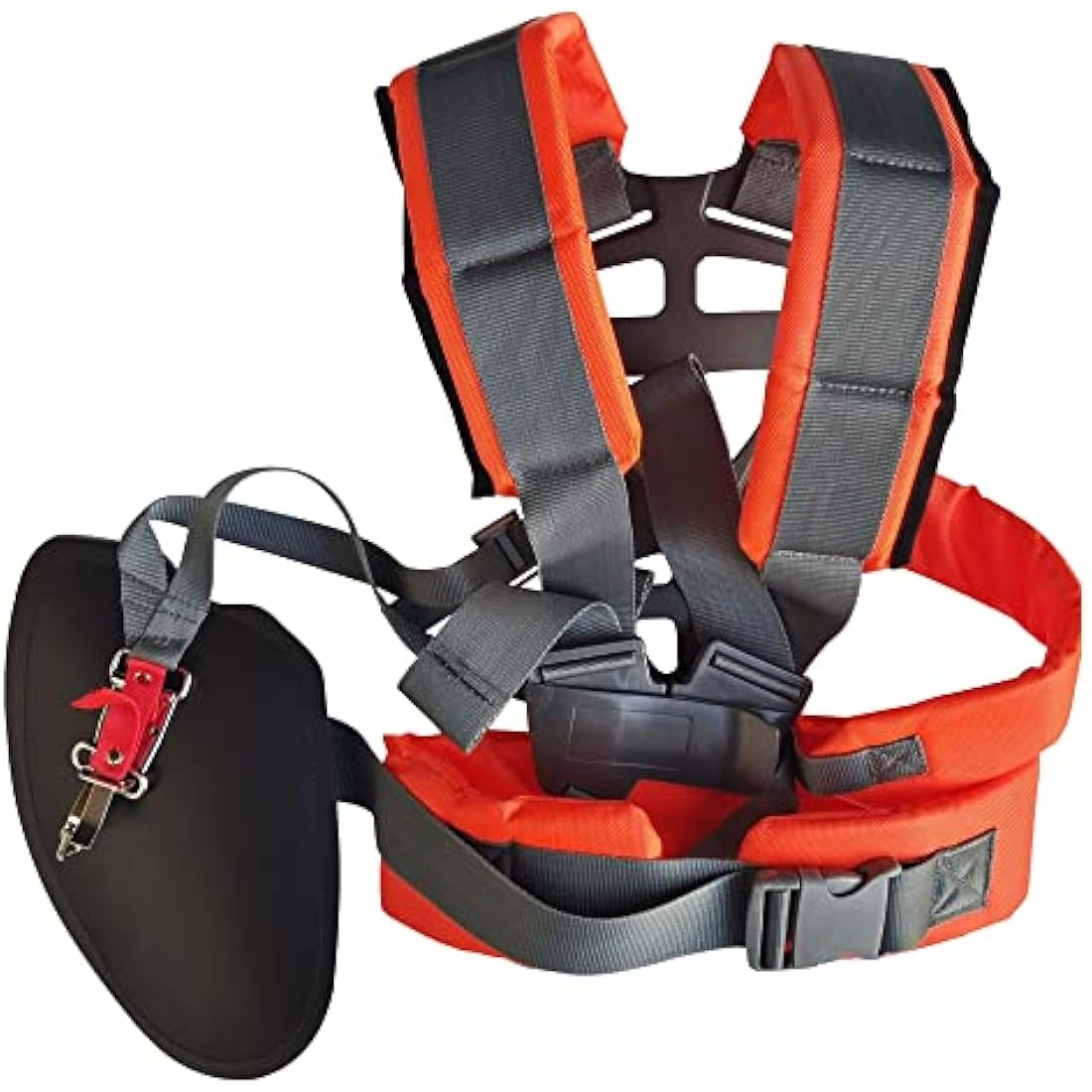 Universal Adjustable Strimmer Harness Padded Trimmer Shoulder Strap Comfort Double Shoulder Harness Strap Nylon Strimmer Lawn Mower Belt Mower Grass Trimmer for Brush Cutter Grass Garden Trimmer