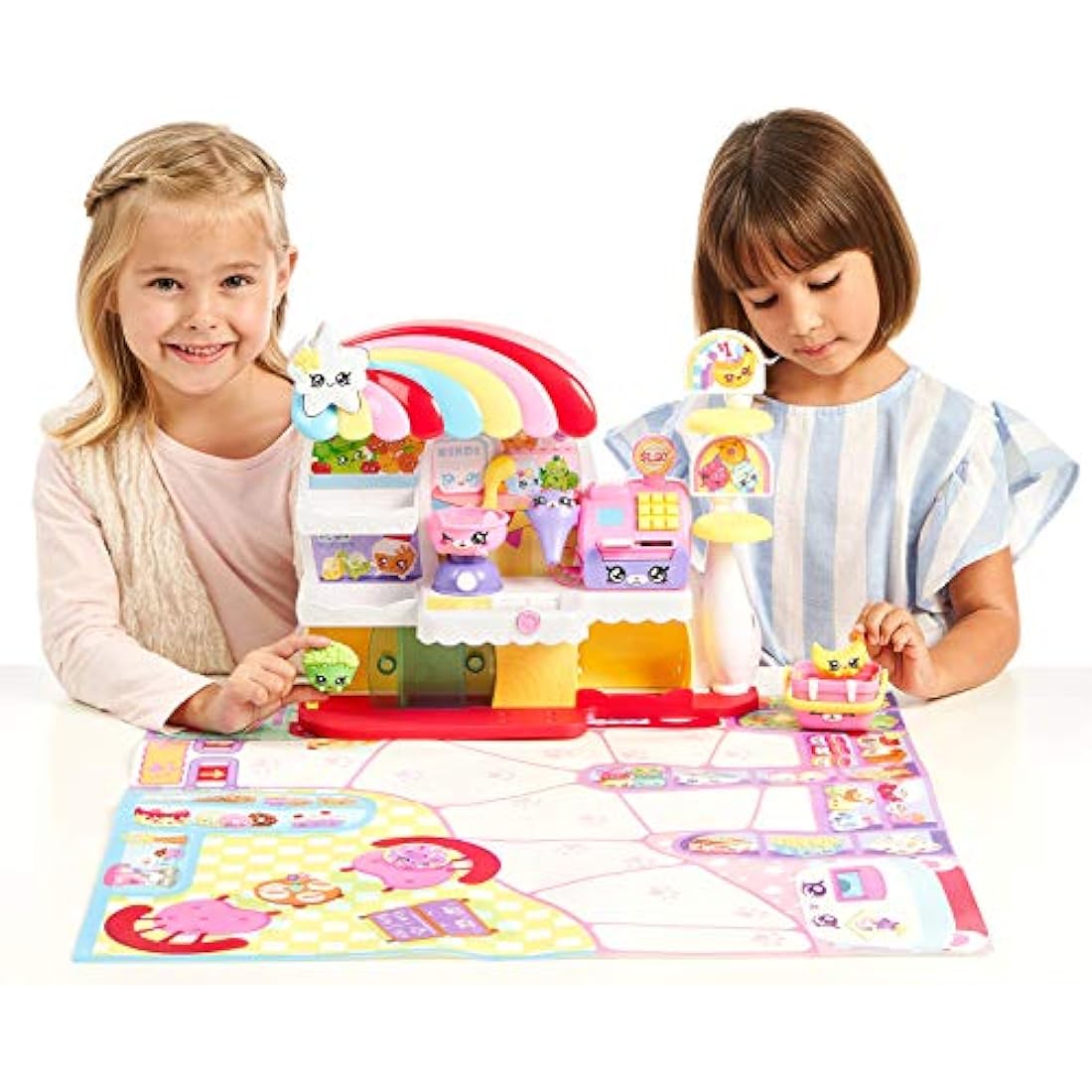 Kindi Kids Kitty Petkin Supermarket, 2 Shopkin and vinyl playmat, Multi-Colour
