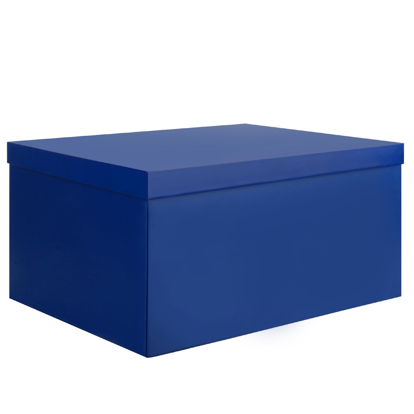 KISPATTI Storage Box, Blue Storage Boxes with Lids 38 x 28 x 19 cm Large Storage Box with Ribbon Cardboard Storage Boxes for Home Bedroom Living Room