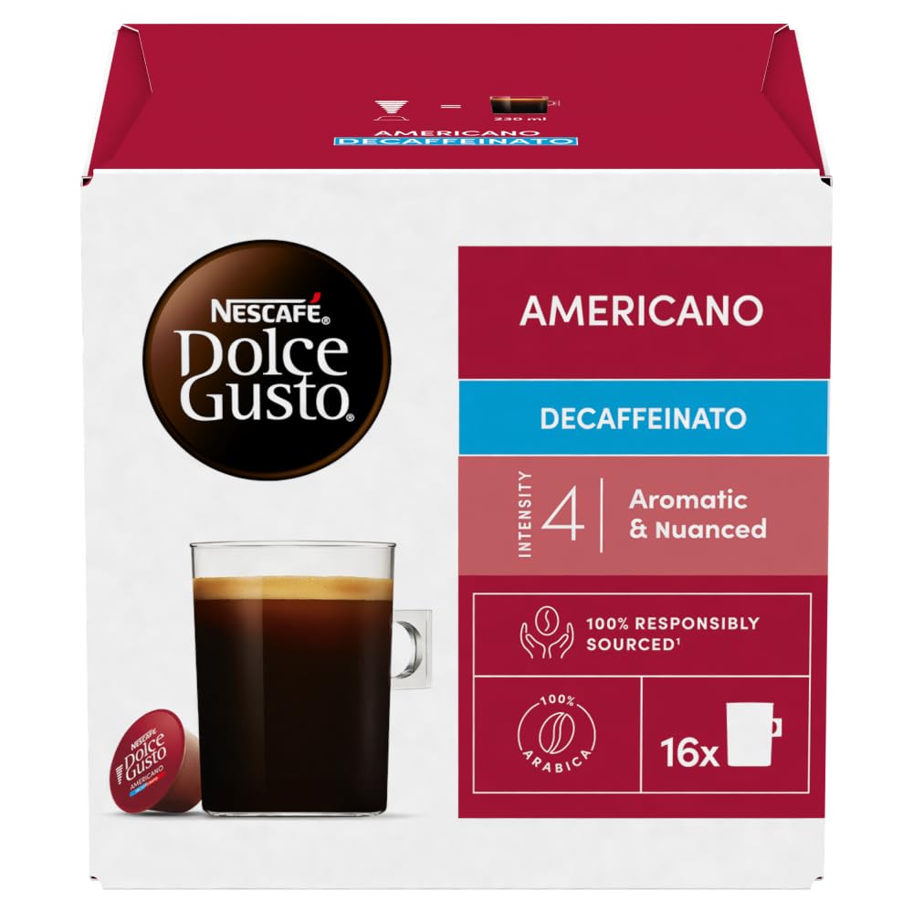 NESCAFE? DOLCE GUSTO Americano Decaf Coffee Pods (Total 48 Servings)