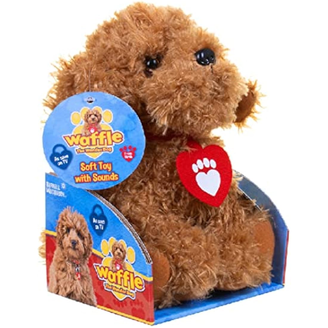 Waffle the Wonder Dog 539 3401 Soft Toy with Sound, Brown, 15 x 15 x 25 cm