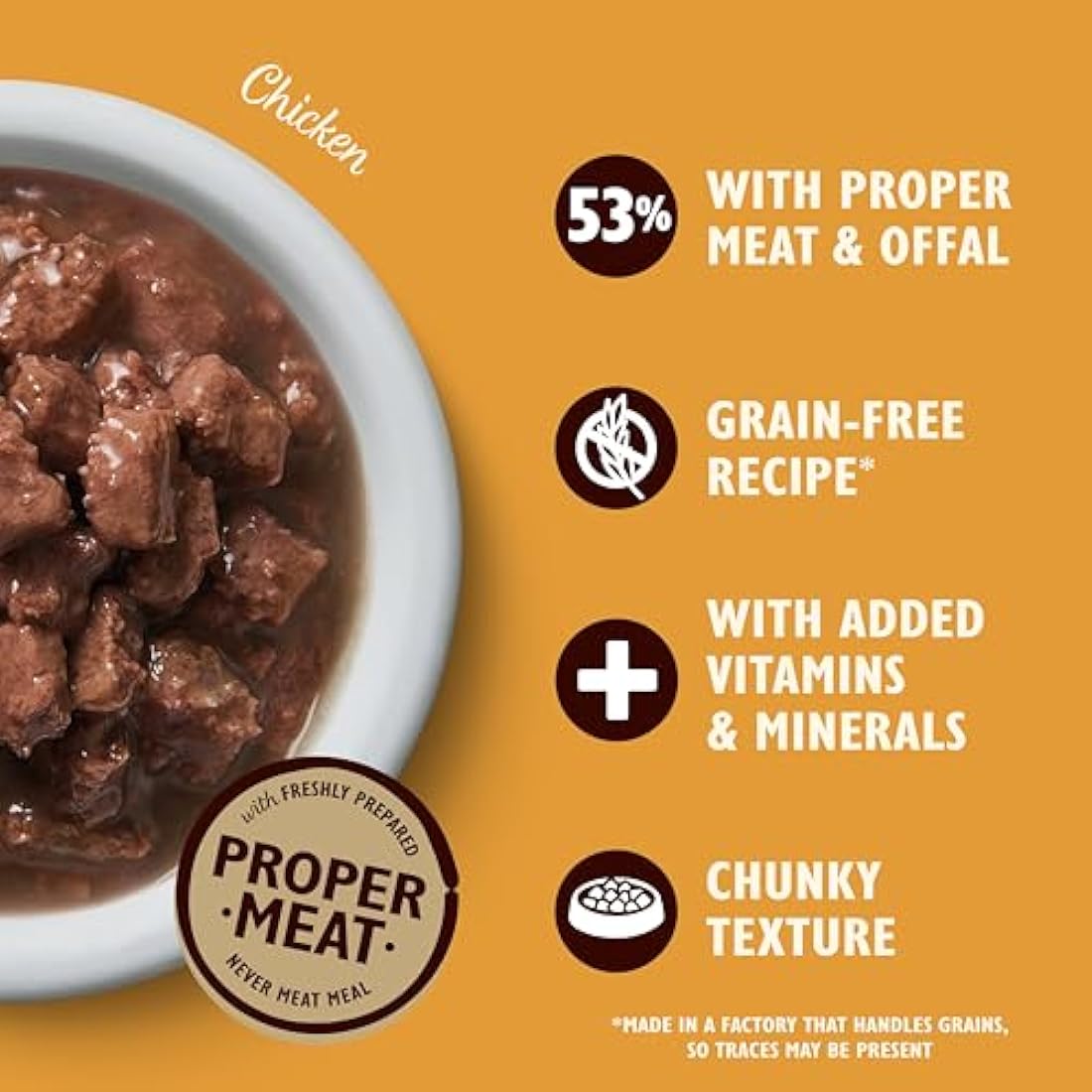 Lily's Kitchen Natural Adult Wet Cat Food Tin Chicken Tasty Cuts in Gravy Grain-Free Recipe 24 x 85g