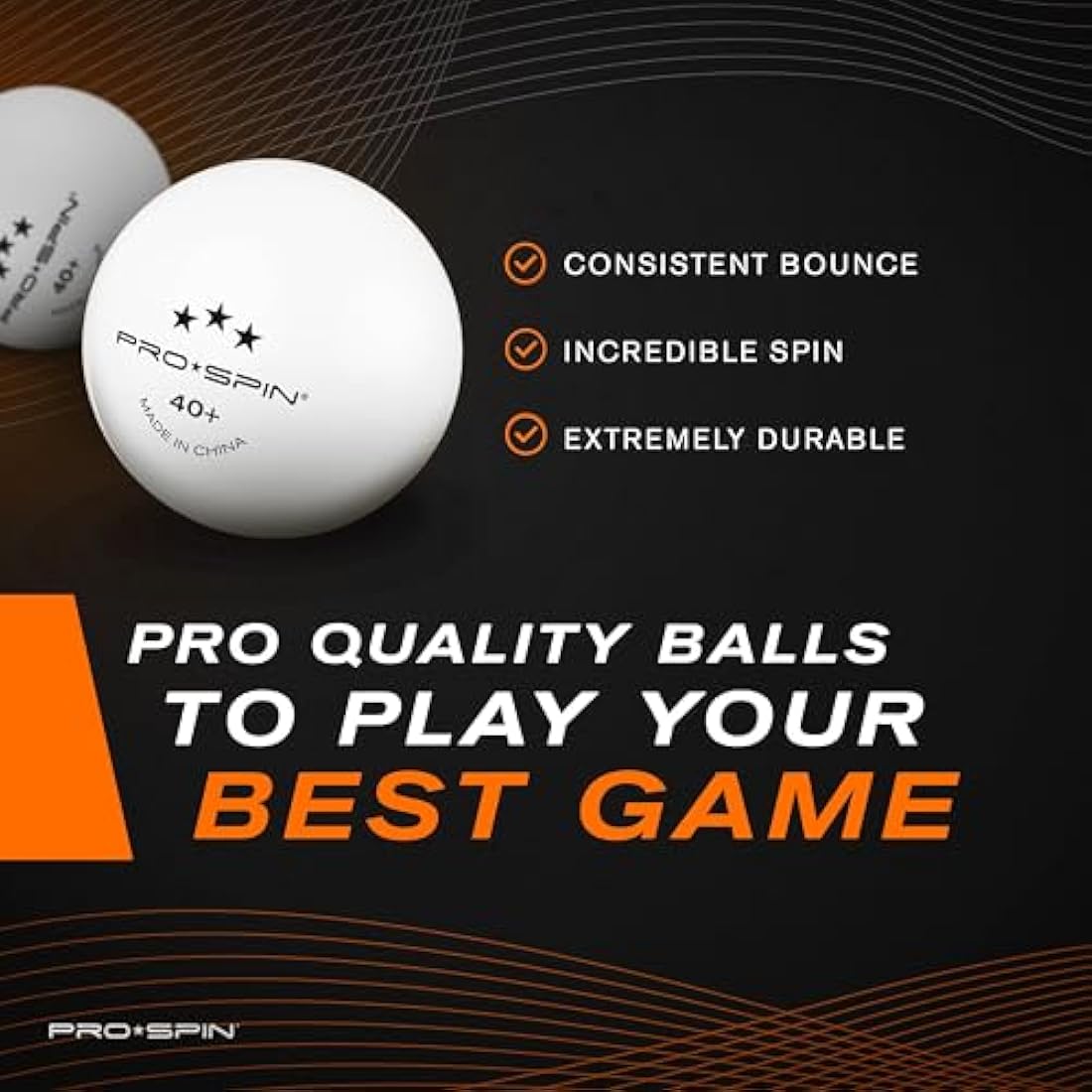 PRO SPIN Table Tennis Bats - High-Performance Set with Premium 3-Star Ping Pong Balls & Compact Storage Case | Perfect for Indoor/Outdoor Tables