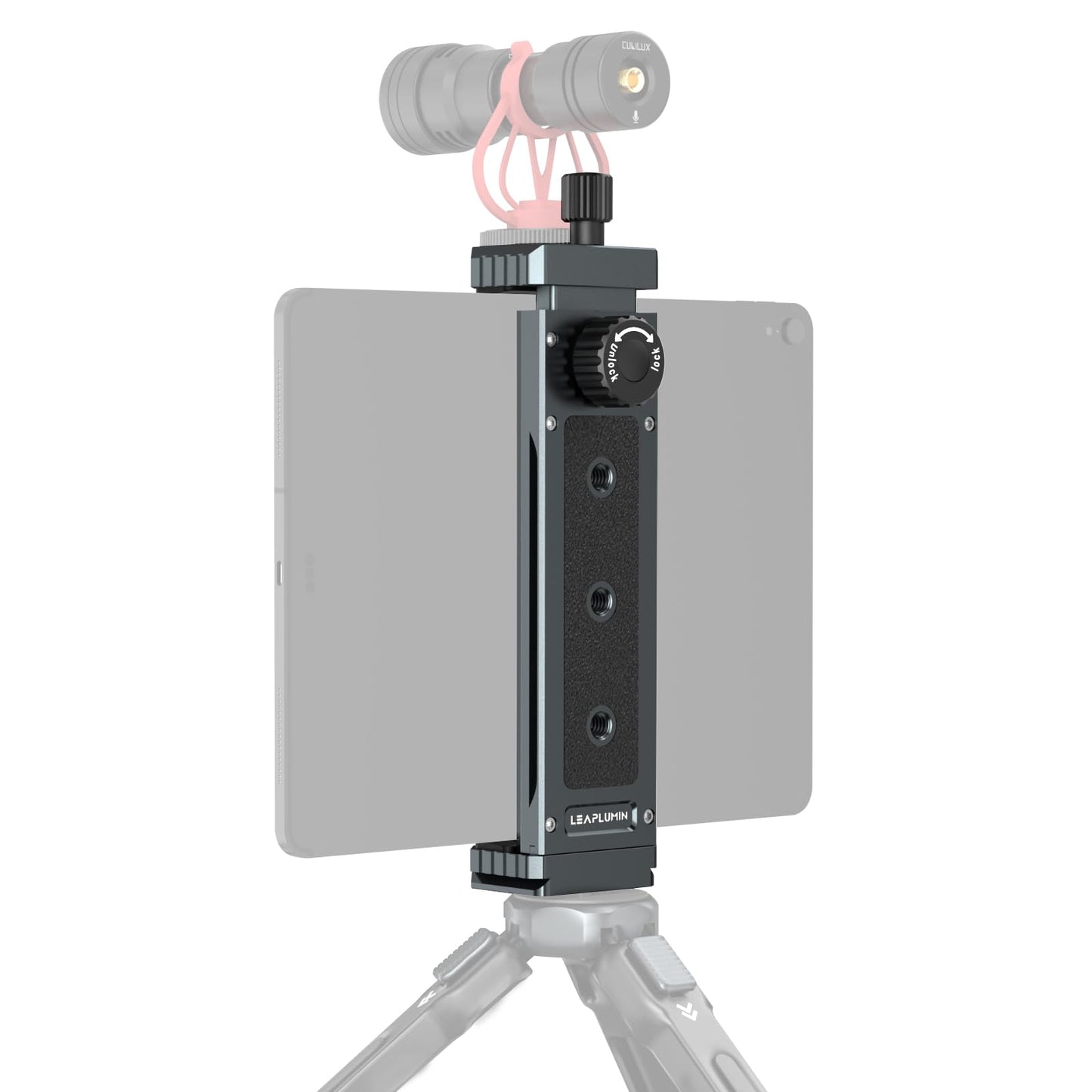 Leaplumin Tripod Adapter for iPad & Tablet, Aluminum Holder with 1/4" Screw, Universal Mount for iPad Mini & Most Tablets (4.7"-12.9")