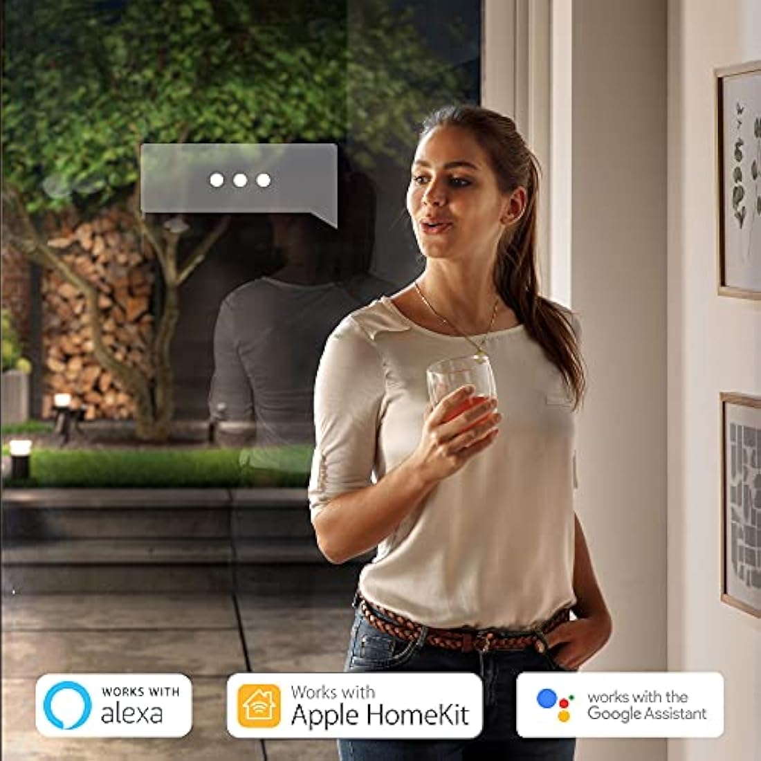 Philips Hue Lucca White LED Smart Outdoor Wall Light, Works with Alexa, Google Assistant and Apple HomeKit