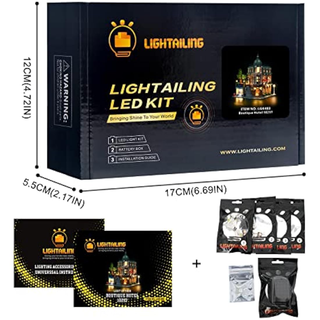LIGHTAILING Led Light Compatible With 10297 Boutique Hotel Building Blocks Model - NOT Included The Model Set