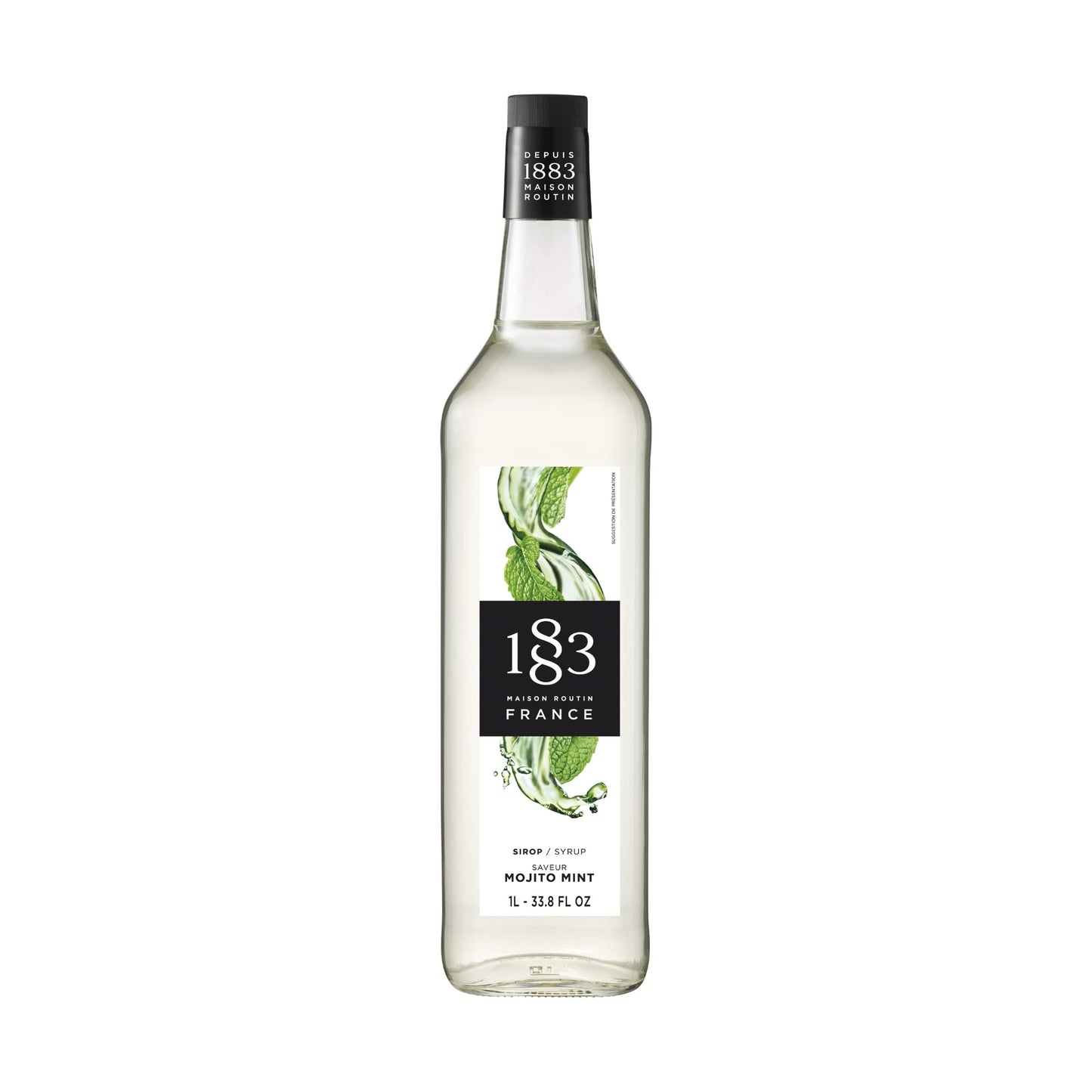 1883 Maison Routin Premium Mojito Mint Syrup ? Refreshing Herbal Flavour for Cocktails, Lemonades and Mocktails ? Vegan-Friendly, No Preservatives ?