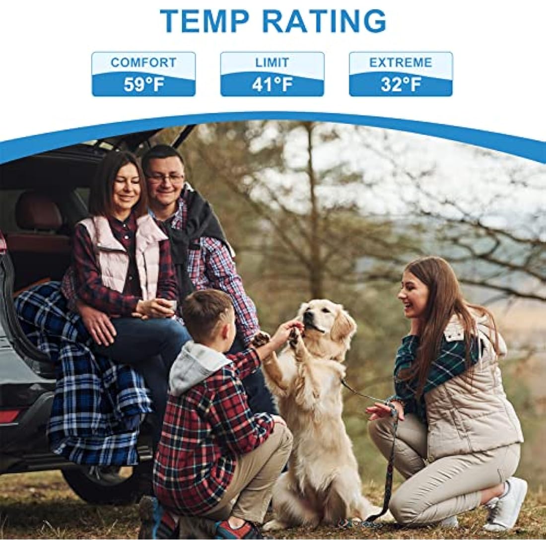 Double Cotton Flannel Sleeping Bag for Camping, Hiking, or Hiking. Queen 2 Cold Weather Waterproof Sleeping Bag for Adults or Teenagers.