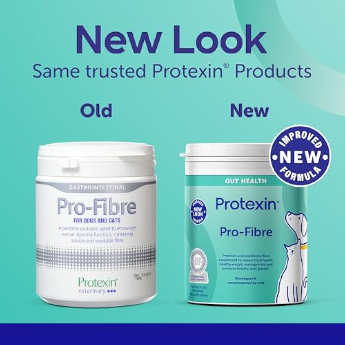 Protexin Veterinary Pro-Fibre for Dogs and Cats, 500g, Green brown, VE-017