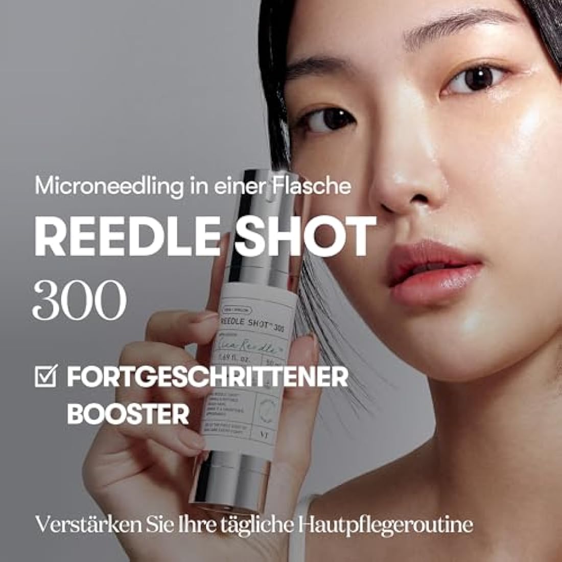 VT COSMETICS CICA Reedle Shot 300, Spicule Microneedling Serum for Pore Care & Exfoliation, Exosome & Centella Asiatica for Glass Skin, Smooth Skin Texture, Korean Skin Booster (1.69 Fl Oz / 50ml)