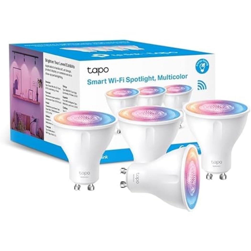 Tapo Smart WLAN Light Bulb GU10 L630, 4 Pieces, Energy Saving, 3.5 W Equivalent to 50 W, Dimmable Lamp, Compatible with Alexa, Google Assistant,