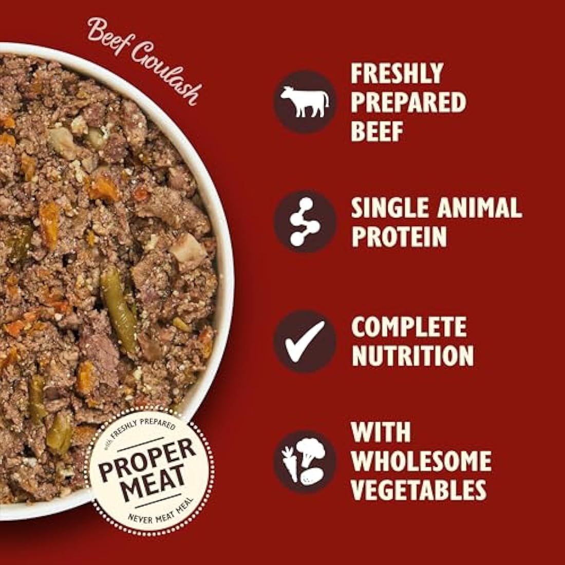 Lily's Kitchen Natural Adult Dog Wet Food, Beef Goulash, 6 x 400g