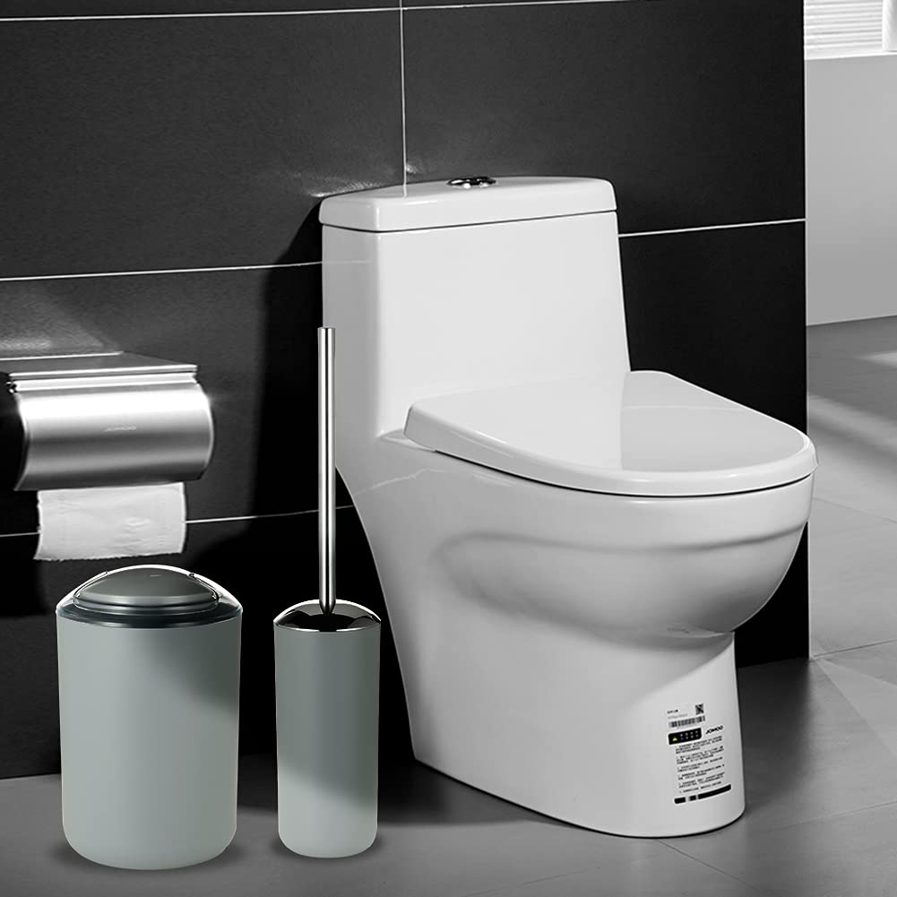 JOTOM 6 Piece Plastic Bathroom Accessory Set Modern Design Bath Accessories Bath Set Lotion Bottles,Toothbrush Holder,Tooth Mug,Soap Dish,Toilet