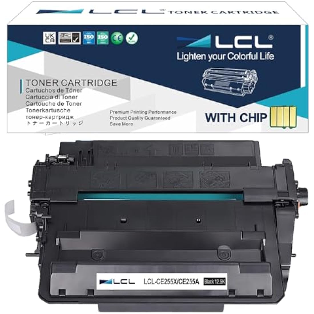 LCL Remanufactured Toner Cartridge 55X CE255X 724H CRG724H 12500 pages (1 Black) Replacement for HP Laserjet Enterprise P3010 P3011 P3015 P3016 P3015d P3015dn P3015n P3015x 500 MFP M525dn M525f