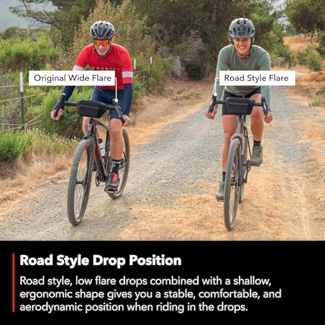 REDSHIFT Kitchen Sink Low Flare Handlebar without Loop for Road, Gravel, Touring, and Commuter Bikes, Aluminum Drop Bar, 31.8mm Clamp, with 20mm of Rise, 41cm Width